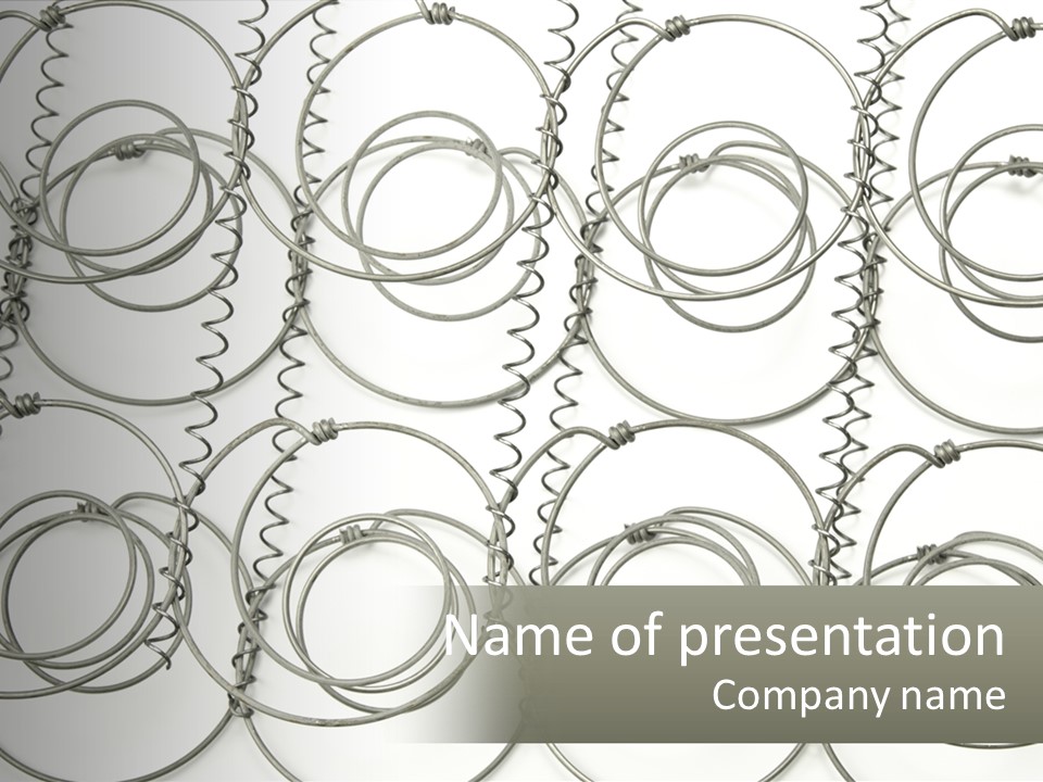 A Group Of Metal Rings On A White Background PowerPoint Template
