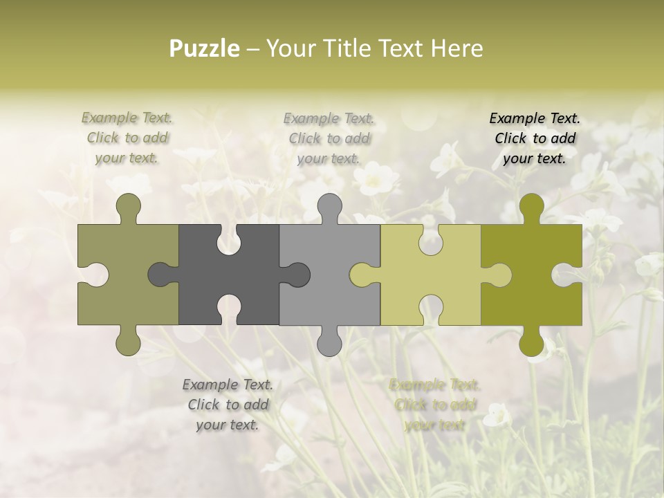 A Bunch Of Flowers That Are In The Grass PowerPoint Template