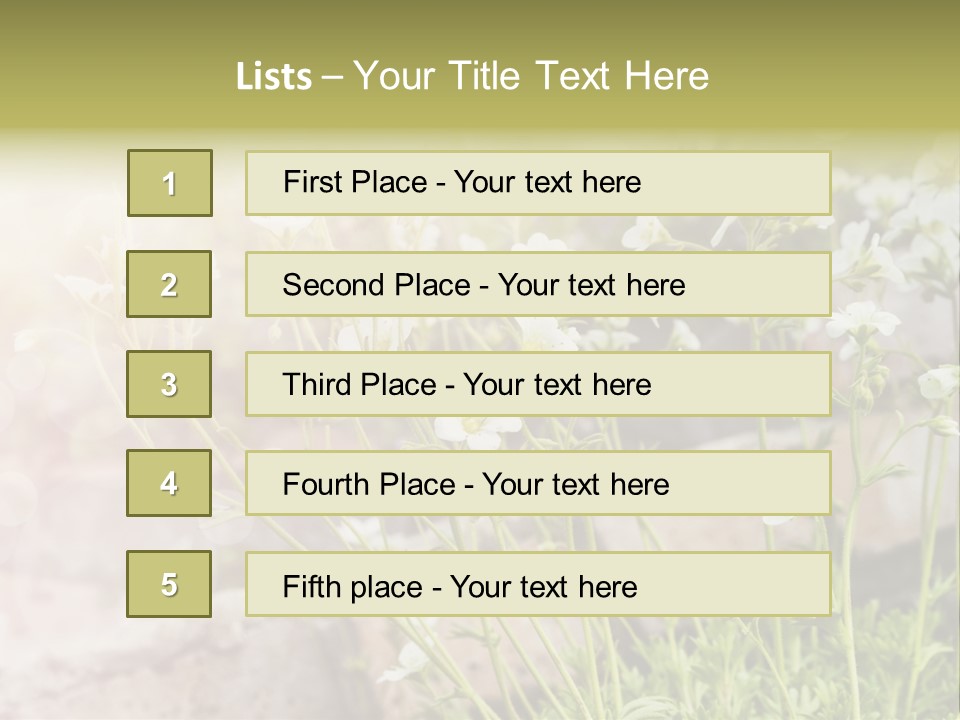 A Bunch Of Flowers That Are In The Grass PowerPoint Template