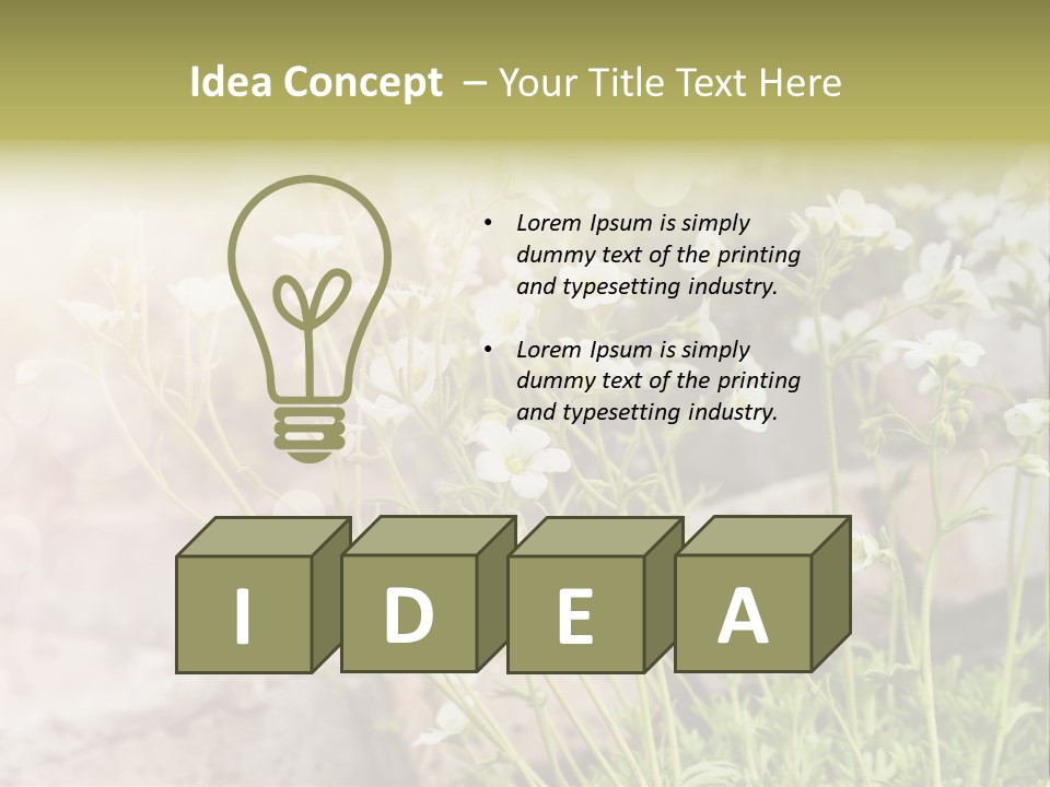 A Bunch Of Flowers That Are In The Grass PowerPoint Template