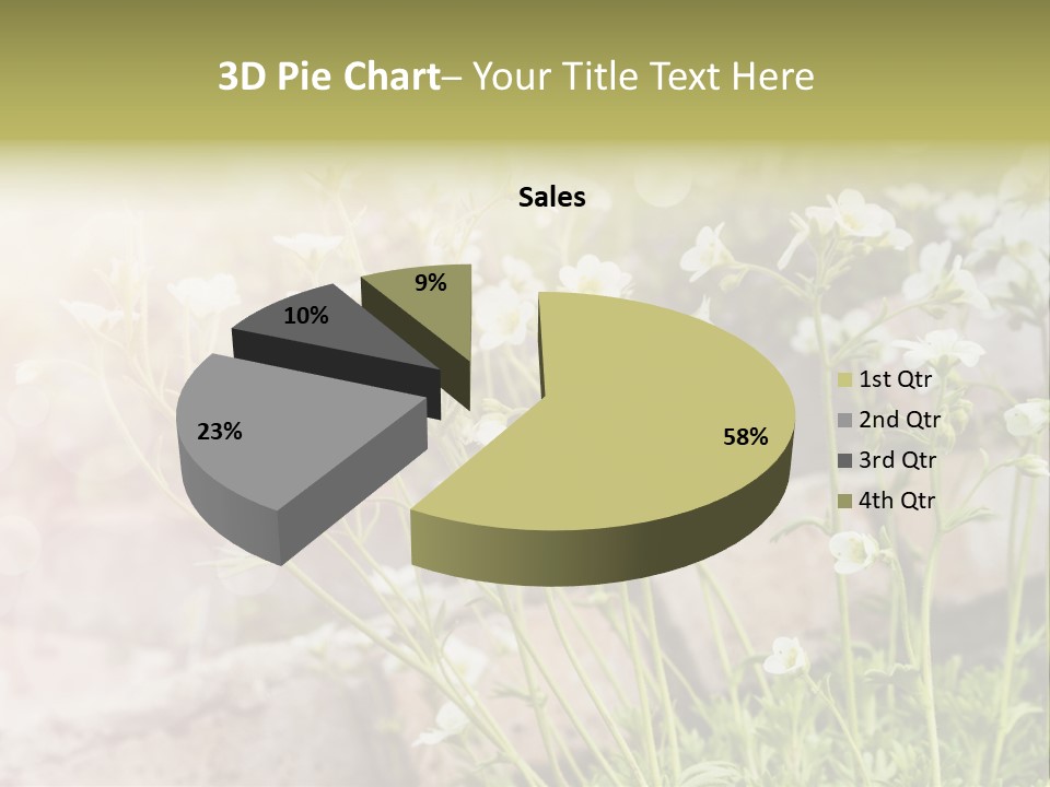 A Bunch Of Flowers That Are In The Grass PowerPoint Template