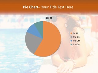 A Woman In A Hat And Sunglasses Sitting Next To A Pool PowerPoint Template