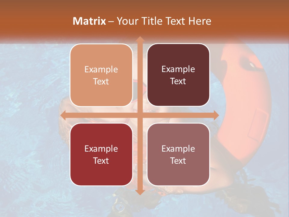 A Little Girl In A Pool With A Life Preserver PowerPoint Template