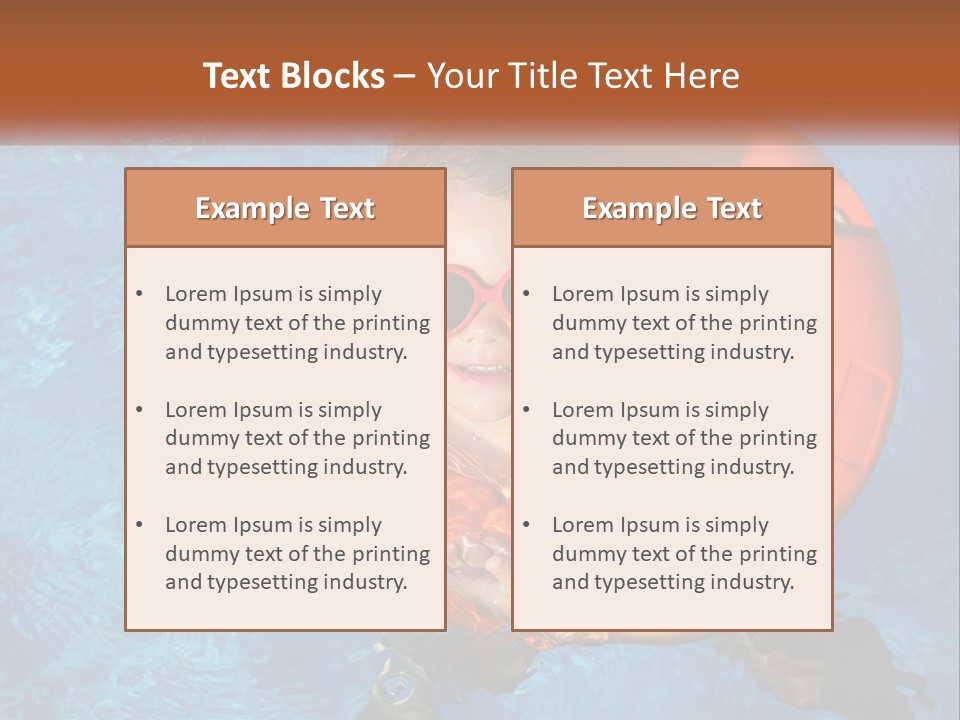 A Little Girl In A Pool With A Life Preserver PowerPoint Template