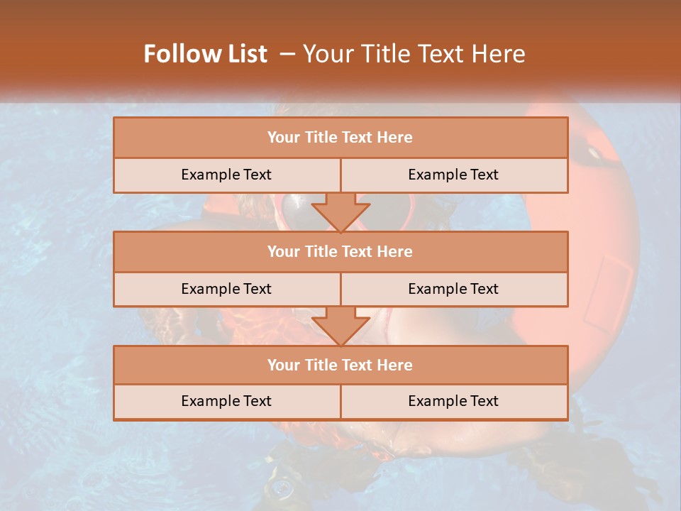 A Little Girl In A Pool With A Life Preserver PowerPoint Template