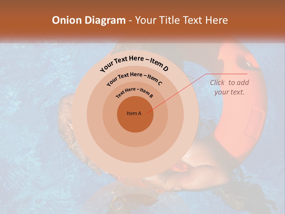 A Little Girl In A Pool With A Life Preserver PowerPoint Template