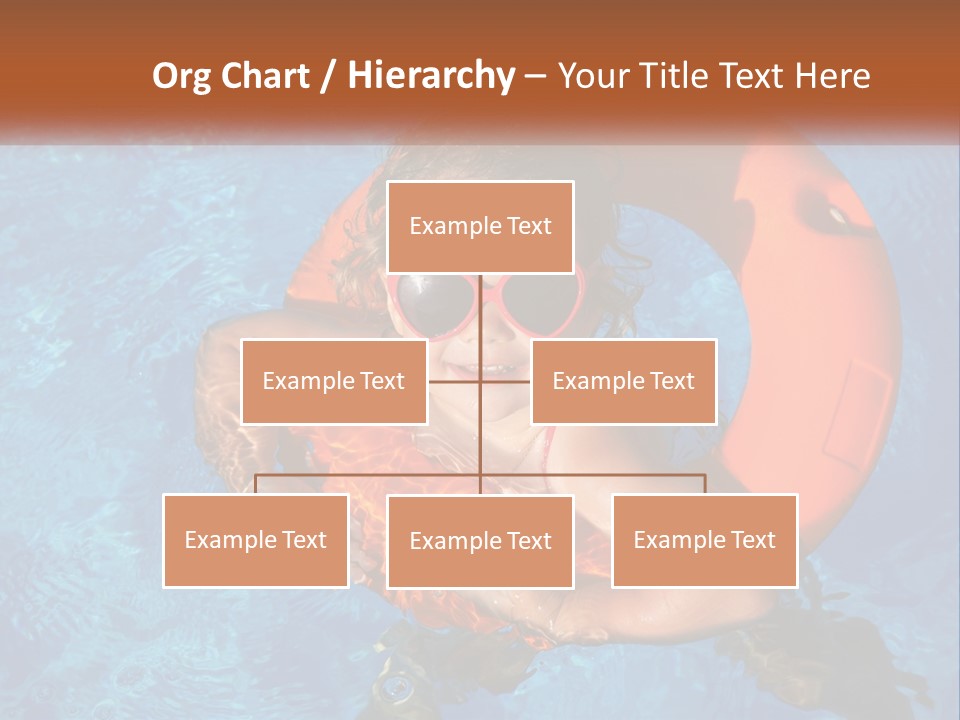 A Little Girl In A Pool With A Life Preserver PowerPoint Template