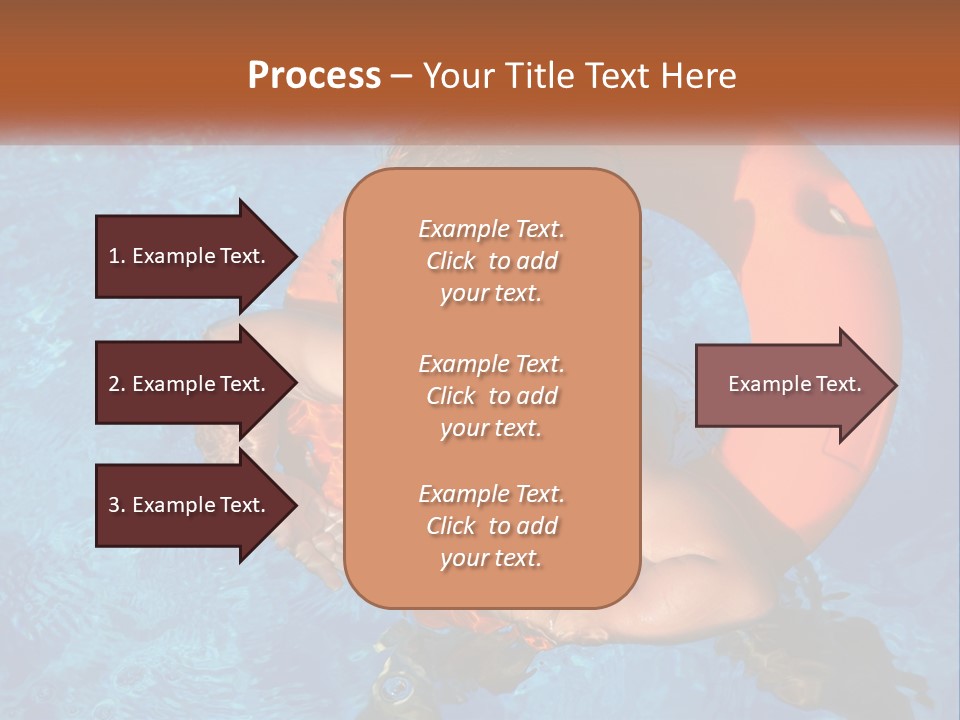 A Little Girl In A Pool With A Life Preserver PowerPoint Template