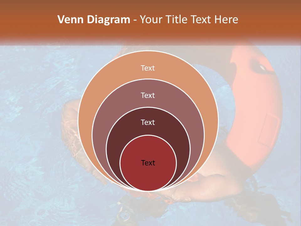 A Little Girl In A Pool With A Life Preserver PowerPoint Template