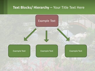 A Bridge Over A Small Pond In A Garden PowerPoint Template