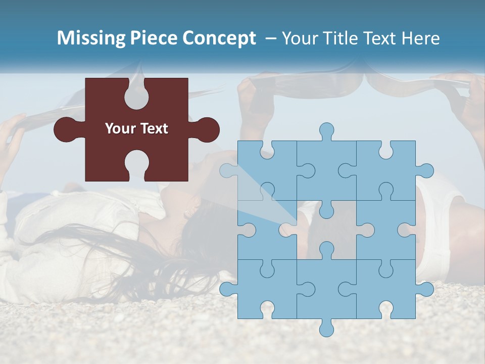 A Man And Woman Laying On The Beach Reading Books PowerPoint Template