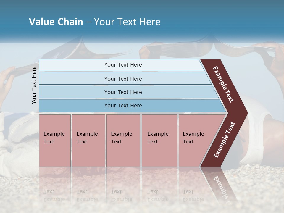 A Man And Woman Laying On The Beach Reading Books PowerPoint Template