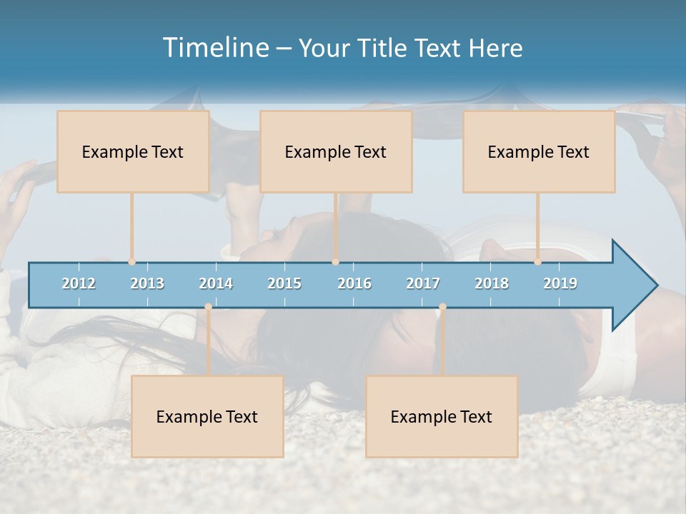 A Man And Woman Laying On The Beach Reading Books PowerPoint Template
