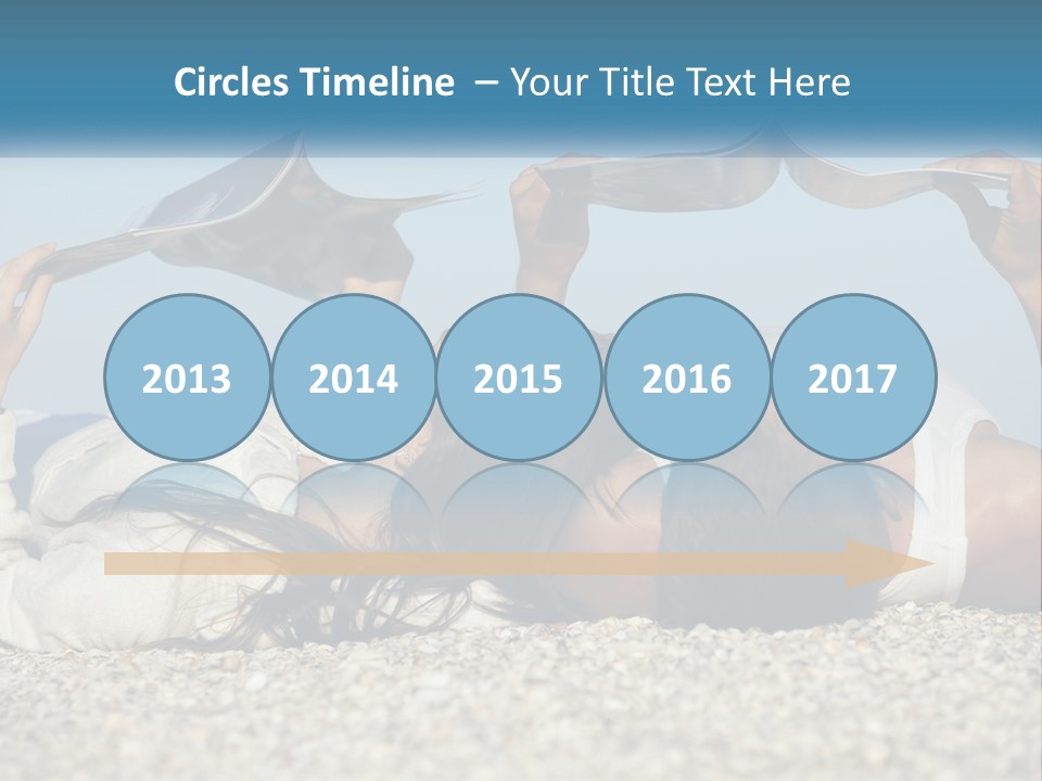 A Man And Woman Laying On The Beach Reading Books PowerPoint Template