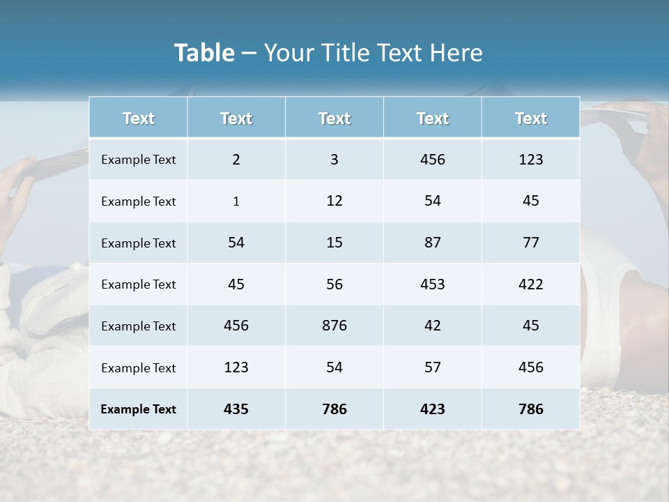 A Man And Woman Laying On The Beach Reading Books PowerPoint Template