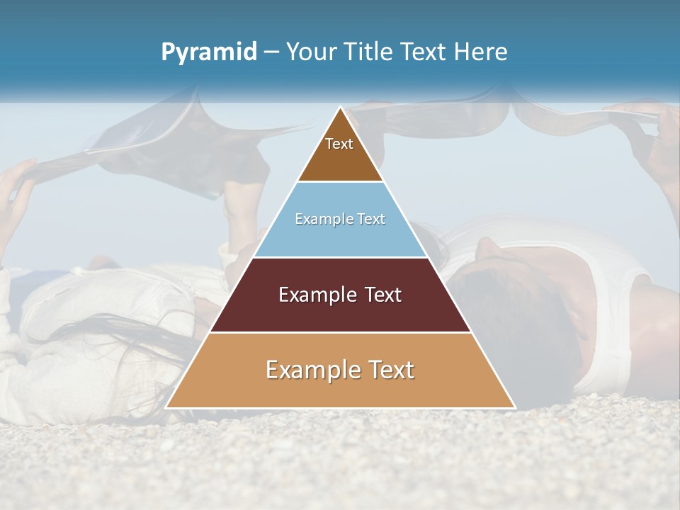 A Man And Woman Laying On The Beach Reading Books PowerPoint Template