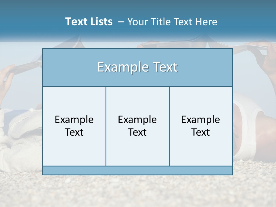 A Man And Woman Laying On The Beach Reading Books PowerPoint Template