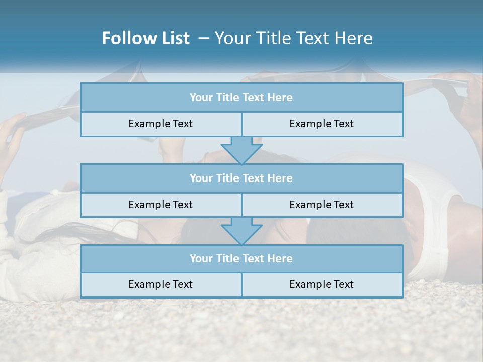 A Man And Woman Laying On The Beach Reading Books PowerPoint Template