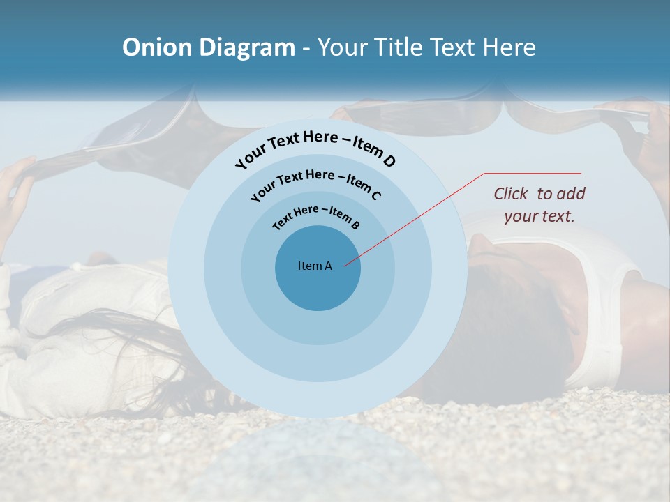 A Man And Woman Laying On The Beach Reading Books PowerPoint Template