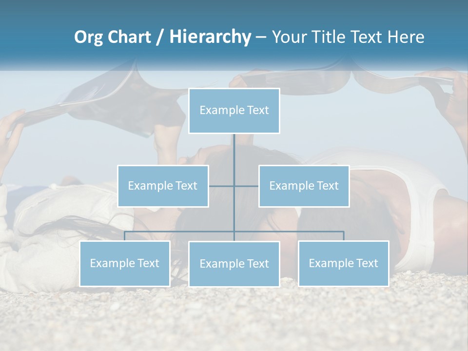 A Man And Woman Laying On The Beach Reading Books PowerPoint Template