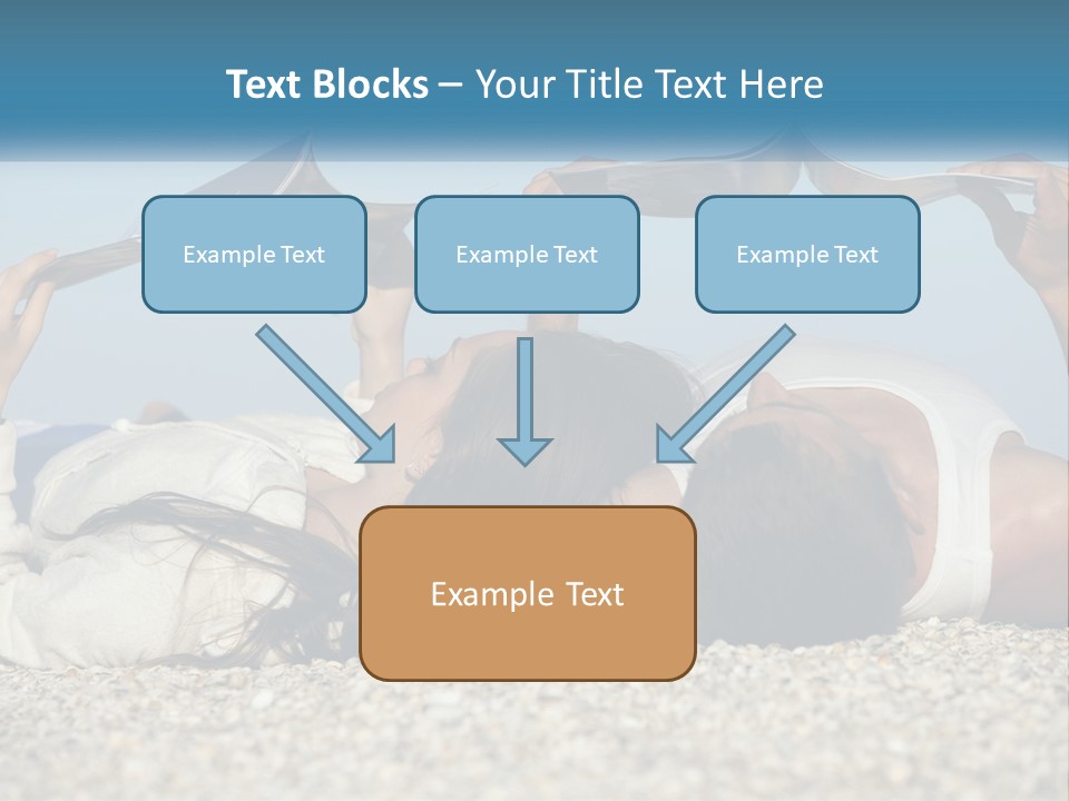 A Man And Woman Laying On The Beach Reading Books PowerPoint Template