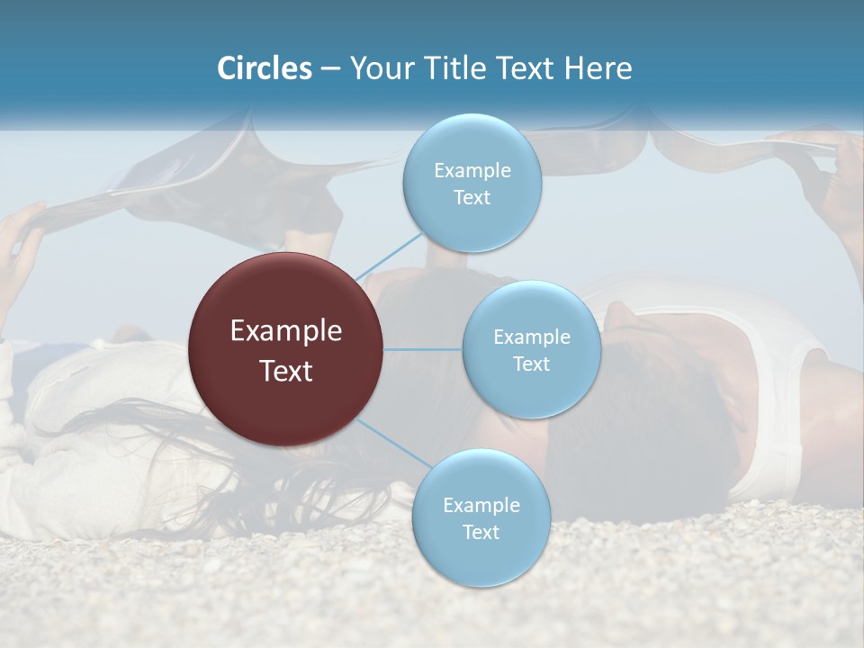 A Man And Woman Laying On The Beach Reading Books PowerPoint Template