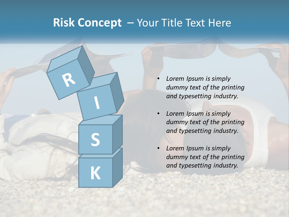 A Man And Woman Laying On The Beach Reading Books PowerPoint Template