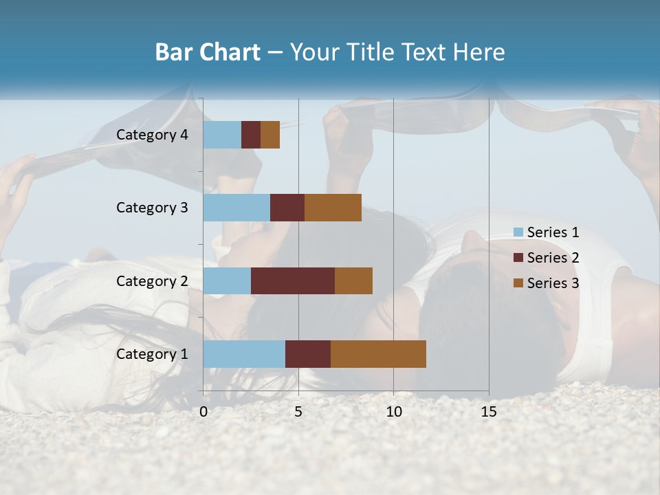 A Man And Woman Laying On The Beach Reading Books PowerPoint Template