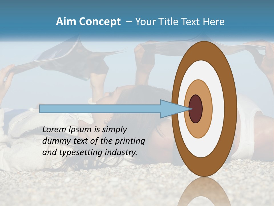 A Man And Woman Laying On The Beach Reading Books PowerPoint Template