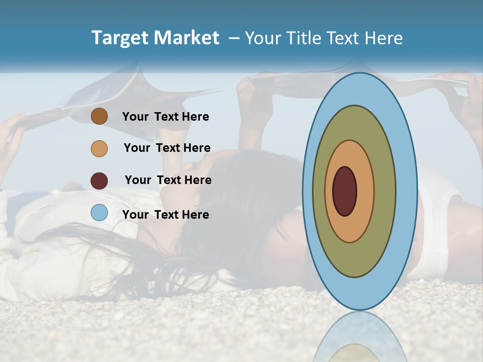 A Man And Woman Laying On The Beach Reading Books PowerPoint Template