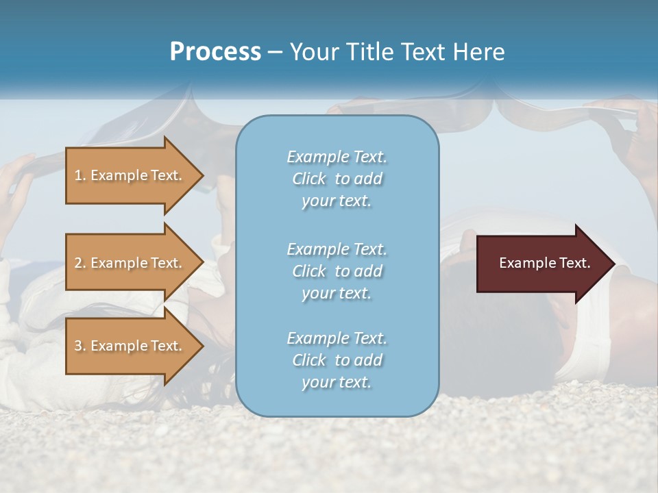 A Man And Woman Laying On The Beach Reading Books PowerPoint Template