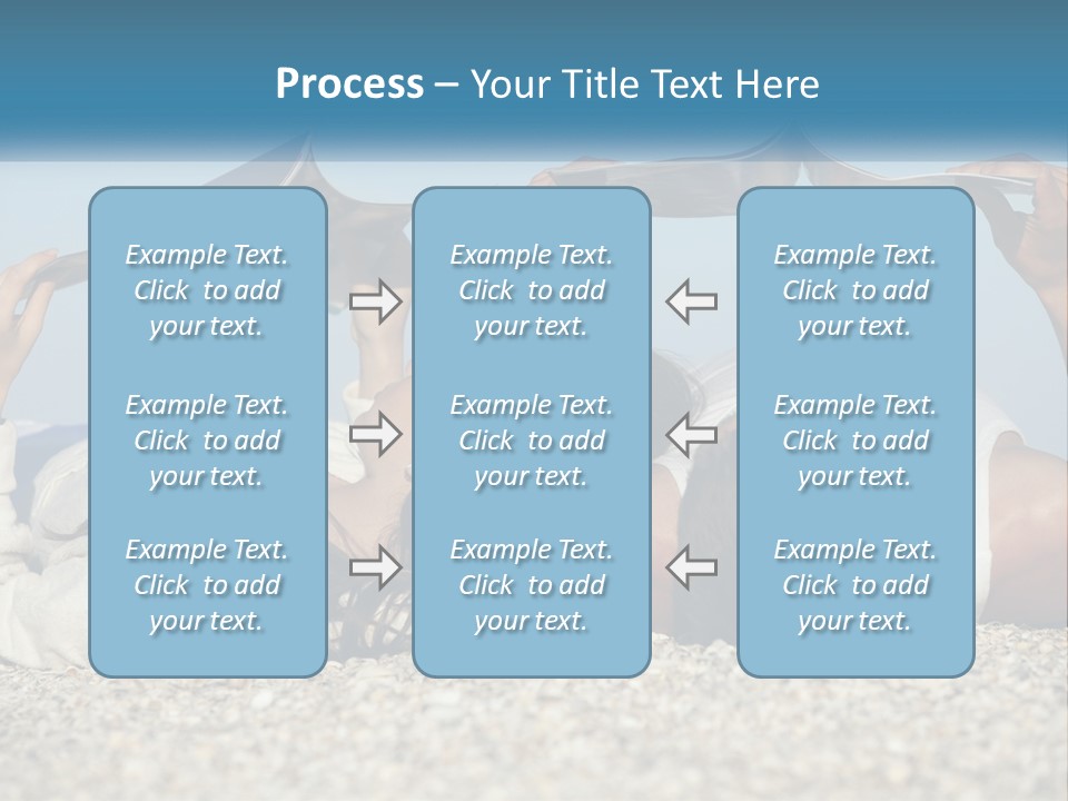 A Man And Woman Laying On The Beach Reading Books PowerPoint Template