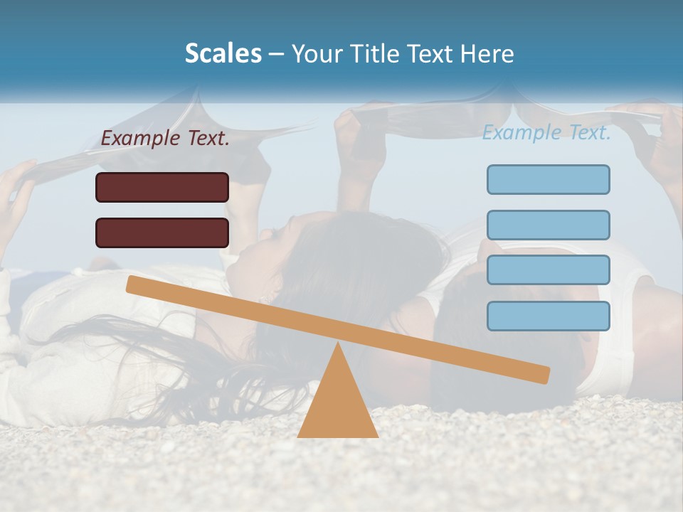 A Man And Woman Laying On The Beach Reading Books PowerPoint Template