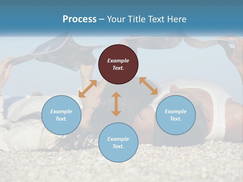 A Man And Woman Laying On The Beach Reading Books PowerPoint Template