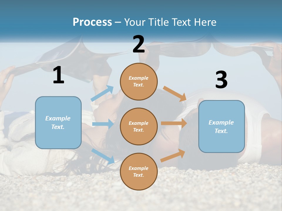 A Man And Woman Laying On The Beach Reading Books PowerPoint Template