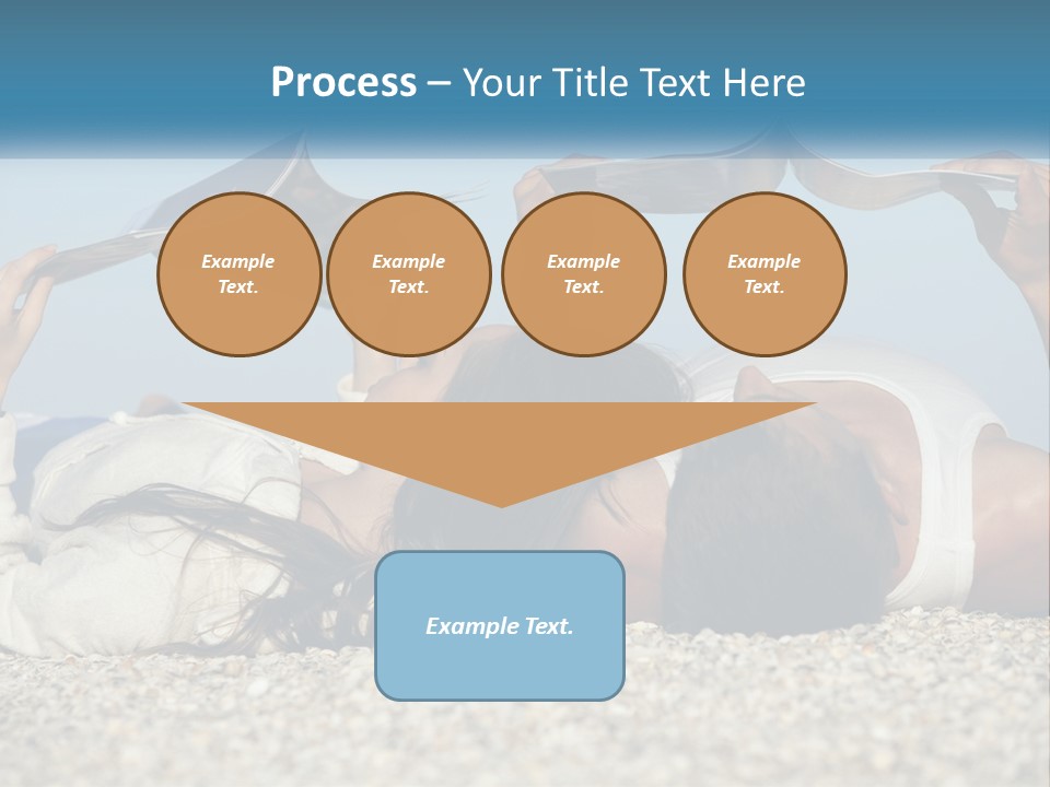 A Man And Woman Laying On The Beach Reading Books PowerPoint Template