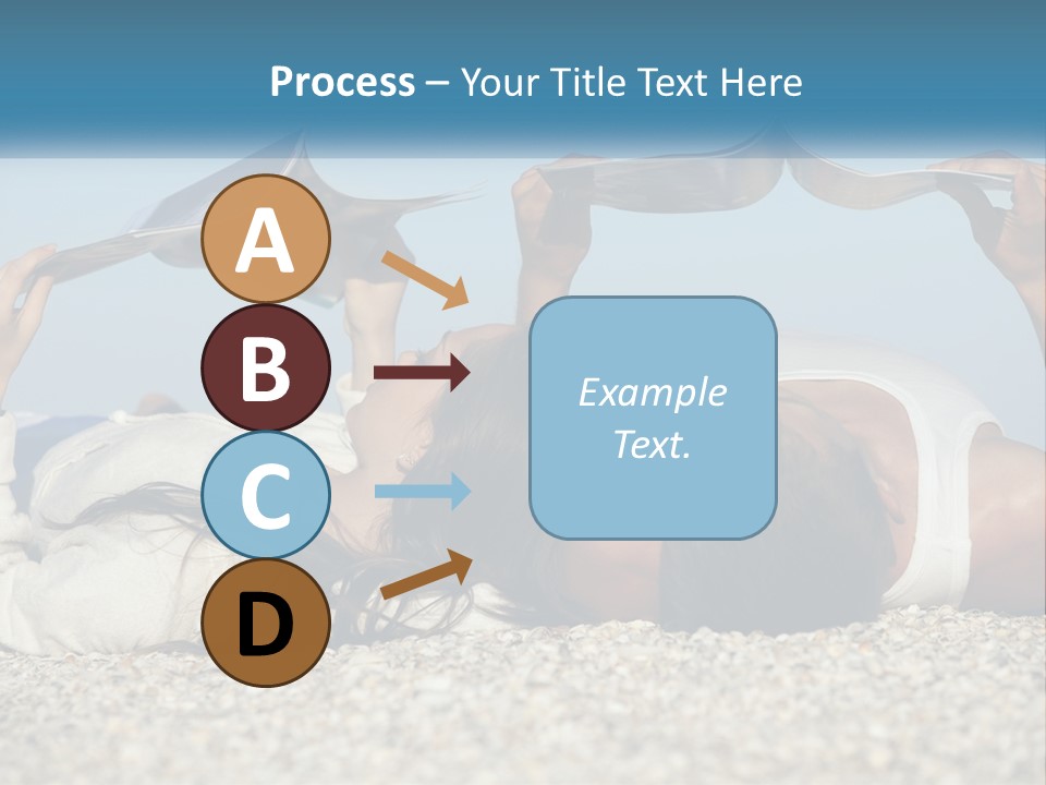 A Man And Woman Laying On The Beach Reading Books PowerPoint Template