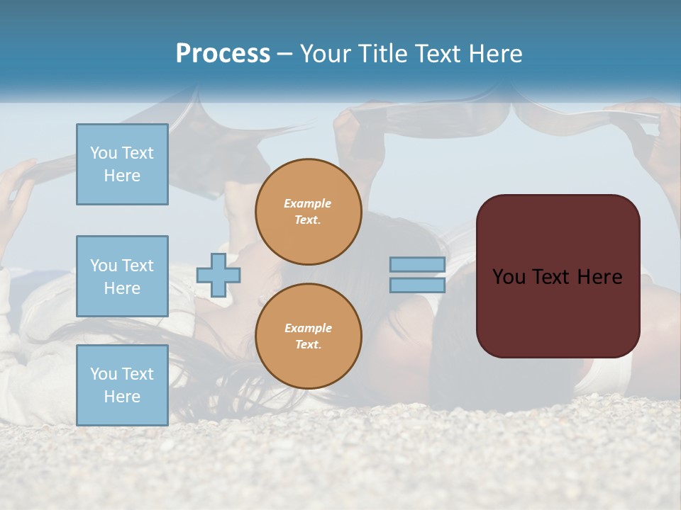 A Man And Woman Laying On The Beach Reading Books PowerPoint Template