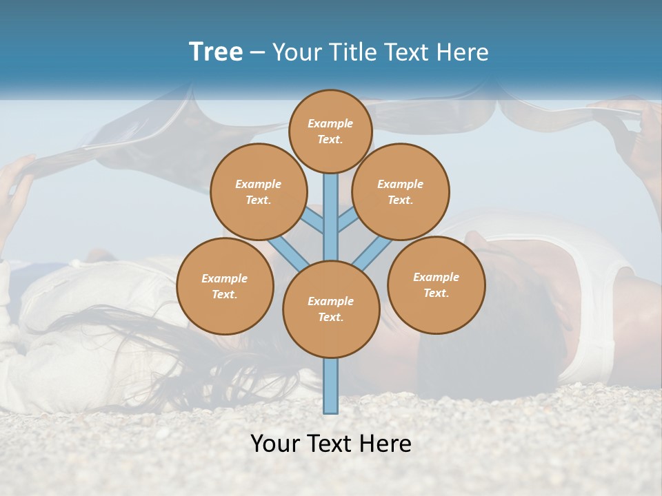 A Man And Woman Laying On The Beach Reading Books PowerPoint Template