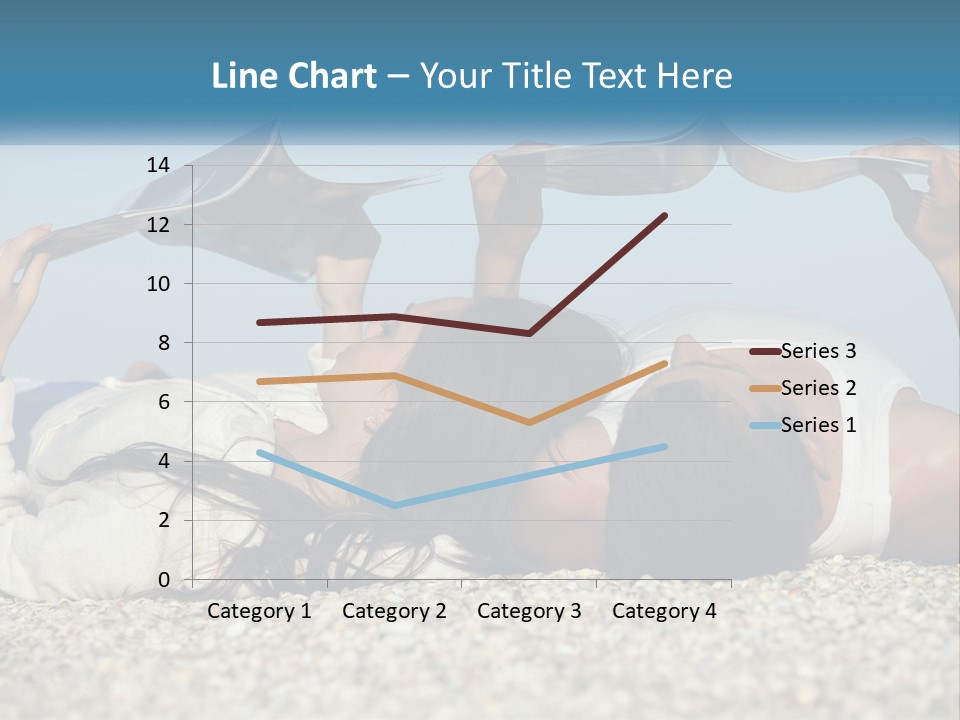 A Man And Woman Laying On The Beach Reading Books PowerPoint Template