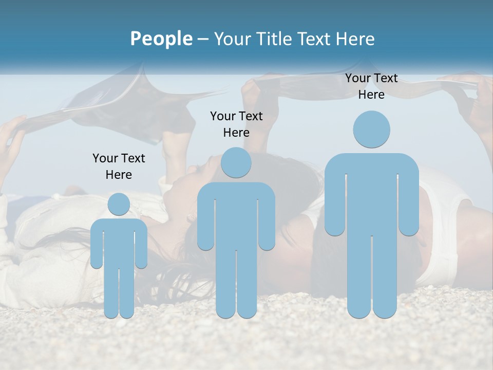 A Man And Woman Laying On The Beach Reading Books PowerPoint Template