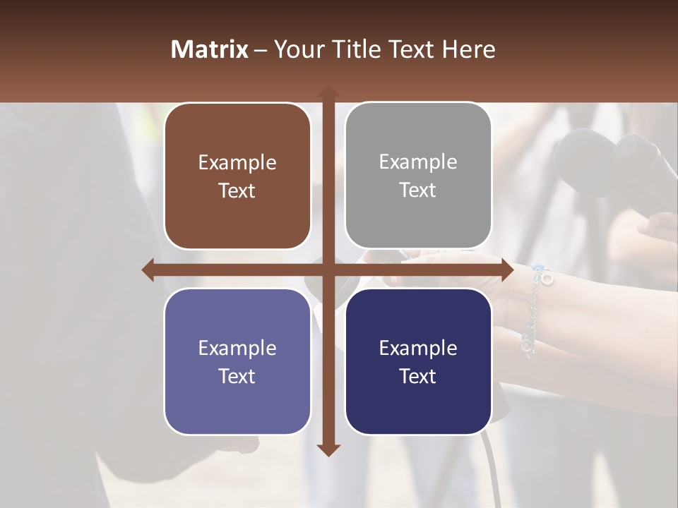 A Person Holding A Microphone In Front Of Microphones PowerPoint Template