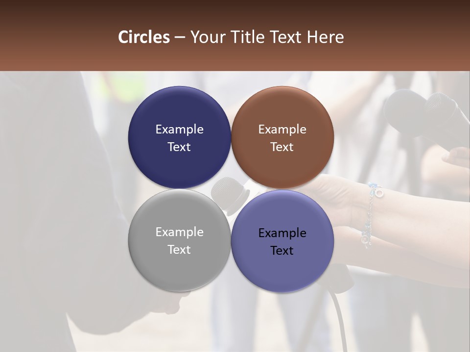 A Person Holding A Microphone In Front Of Microphones PowerPoint Template