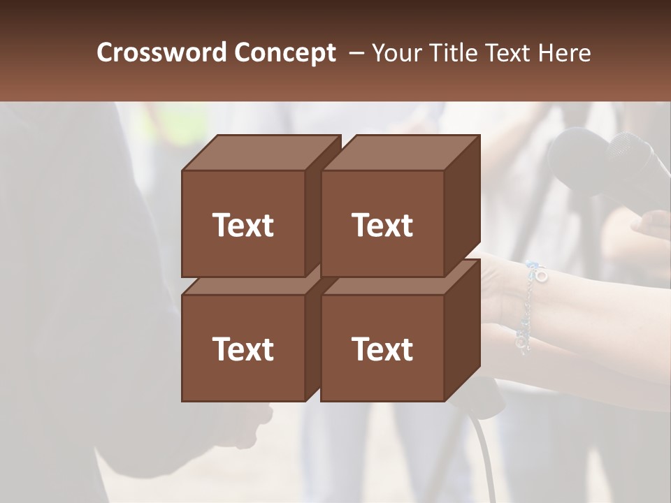 A Person Holding A Microphone In Front Of Microphones PowerPoint Template