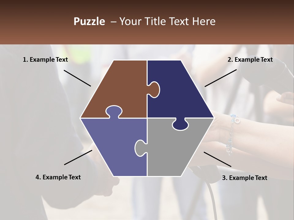 A Person Holding A Microphone In Front Of Microphones PowerPoint Template