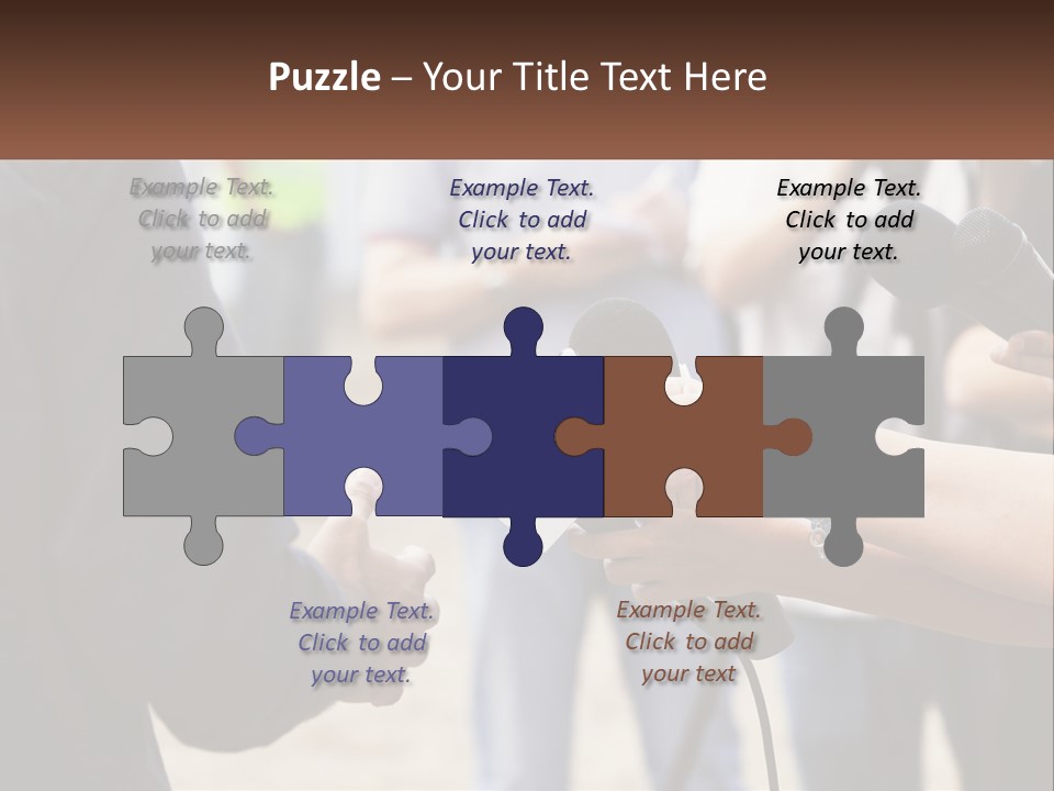 A Person Holding A Microphone In Front Of Microphones PowerPoint Template