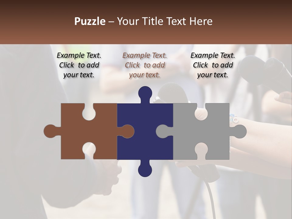 A Person Holding A Microphone In Front Of Microphones PowerPoint Template