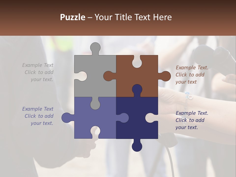 A Person Holding A Microphone In Front Of Microphones PowerPoint Template