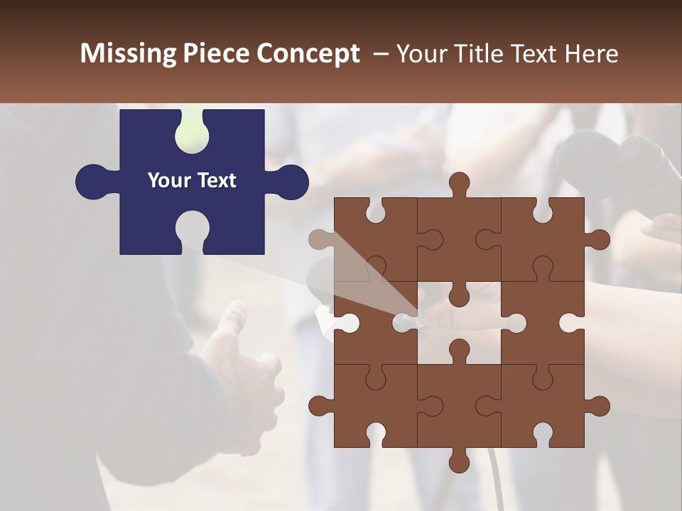 A Person Holding A Microphone In Front Of Microphones PowerPoint Template