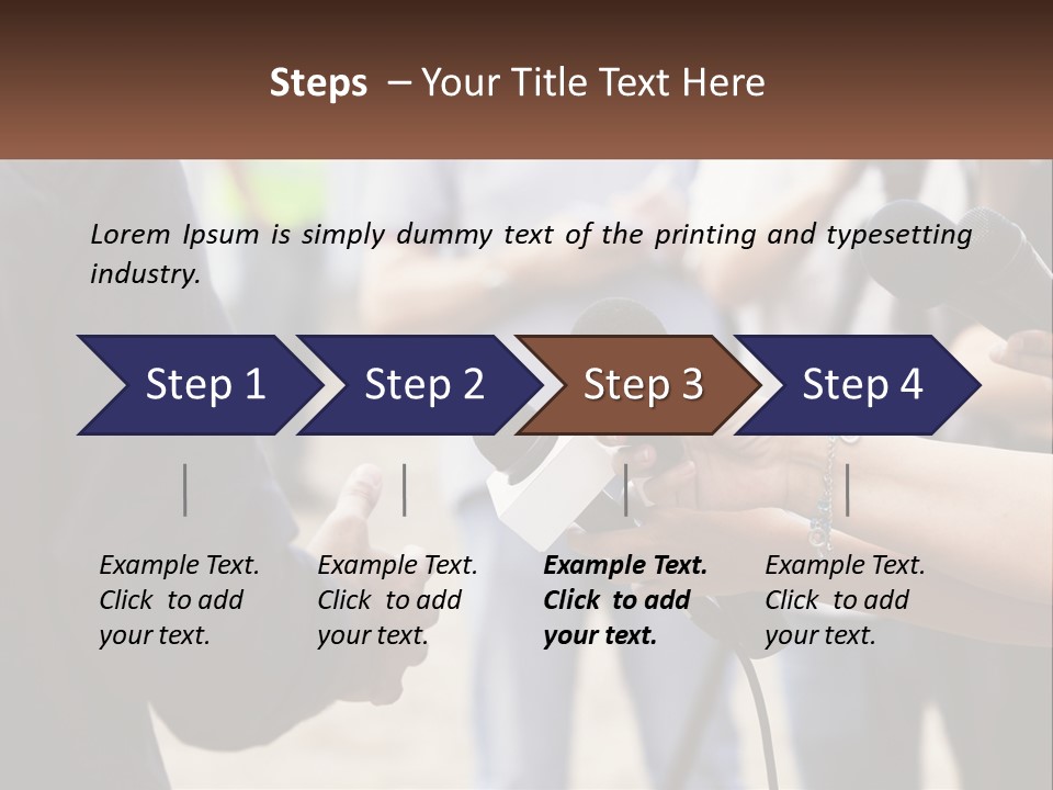 A Person Holding A Microphone In Front Of Microphones PowerPoint Template